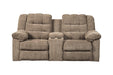 Workhorse Cocoa Reclining Loveseat with Console - 5840194 - Gate Furniture