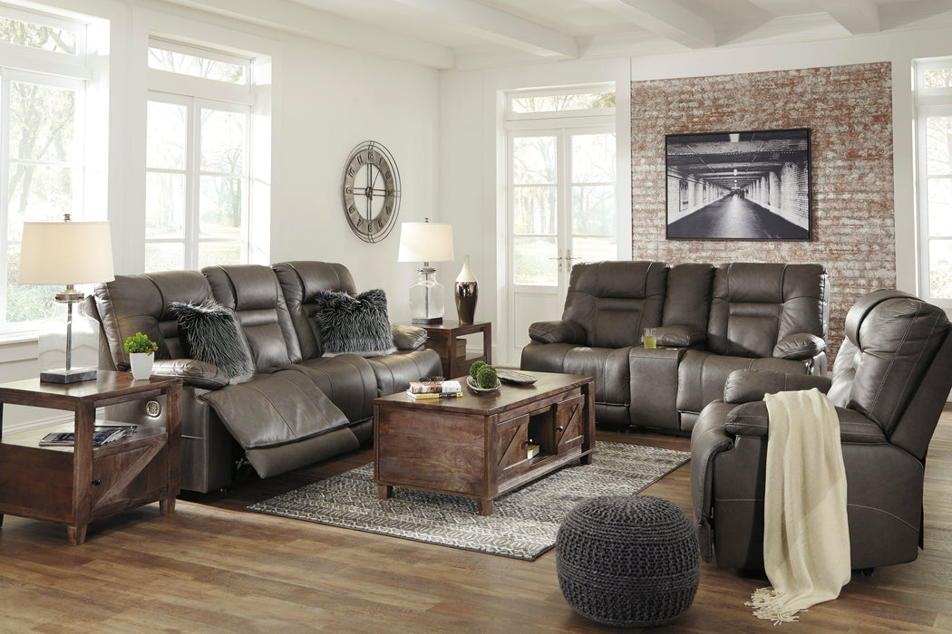 Wurstrow Smoke Power Reclining Living Room Set - Gate Furniture