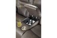 Wurstrow Smoke Power Reclining Loveseat with Console - U5460218 - Gate Furniture