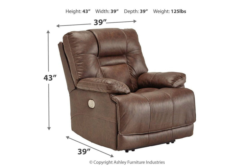 Wurstrow Umber Power Recliner - U5460313 - Gate Furniture