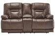 Wurstrow Umber Power Reclining Loveseat - U5460318 - Gate Furniture