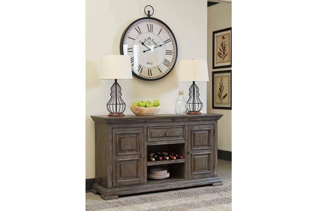 Wyndahl Rustic Brown Dining Server - D813-60 - Gate Furniture