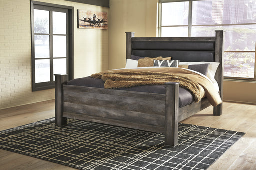 Wynnlow Gray King Poster Bed - Gate Furniture