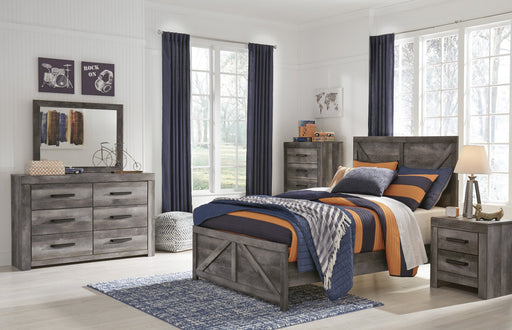 Wynnlow Gray Youth Crossbuck Panel Bedroom Set - Gate Furniture