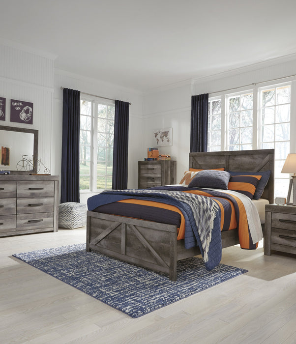 Wynnlow Gray Youth Crossbuck Panel Bedroom Set - Gate Furniture
