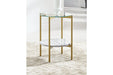 Wynora White/Gold End Table - T192-6 - Gate Furniture