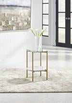 Wynora White/Gold End Table - T192-6 - Gate Furniture