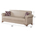 Yonkers 90 in. Convertible Sleeper Sofa in Beige with Storage - SB-YONKERS-2016 - In Stock Furniture