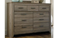 Zelen Warm Gray Dresser - B248-31 - Gate Furniture