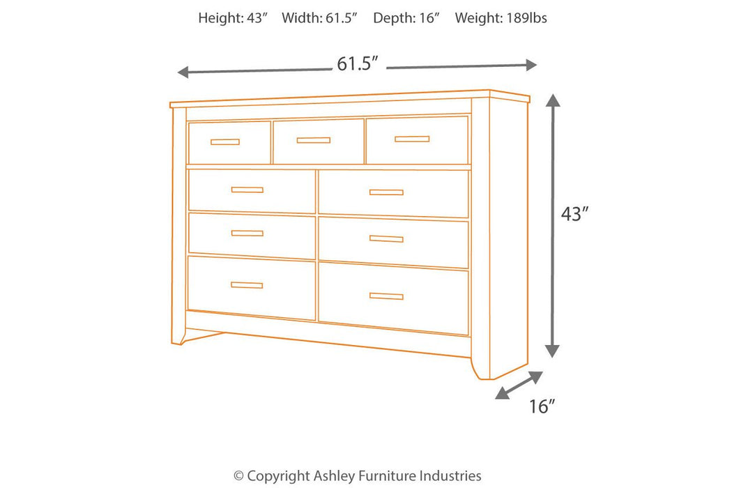 Zelen Warm Gray Dresser - B248-31 - Gate Furniture