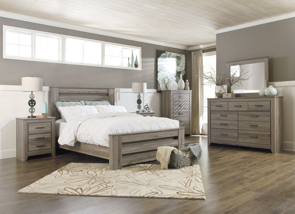 Zelen Warm Gray Panel Bedroom Set - Gate Furniture