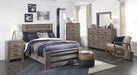 Zelen Warm Gray Panel Youth Bedroom Set - Gate Furniture