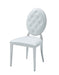 Zig Zag Dining Table With 110 White Chairs Set - Gate Furniture