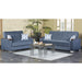 Zurich 65 in. Convertible Sleeper Loveseat in Greyish Blue with Storage - LS-ZURICH-BLUE - In Stock Furniture