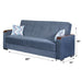 Zurich 89 in. Convertible Sleeper Sofa in Blue with Storage - SB-ZURICH-BLUE - In Stock Furniture